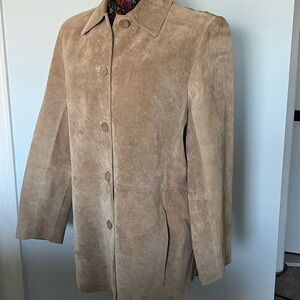 Bernardo Tan Suede Leather Jacket